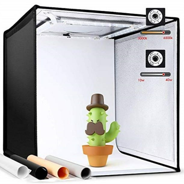 amzdeal 20in foldable photo studio box 3000k6500k adjustable table top