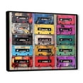 thumbnail image 2 of Designart "Soundtrack of Color Cassette Tapes Melody II" Music Floater Framed Canvas Wall Art, 2 of 7