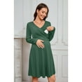 thumbnail image 4 of Yawrut Womens V-Neck Maternity Dresses Nursing Breastfeeding Dress With Pockets, 4 of 8