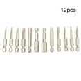 thumbnail image 1 of 12 Size Hex Key Allen Bit Set Quick Change Connect Impact Driver Power Drill Bit, 1 of 9