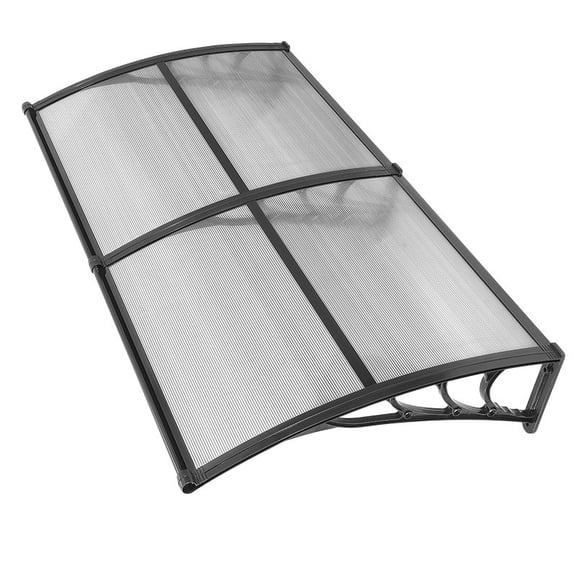 Awnings for Door Entrance, 38 x 78 in, Exterior Front Door Window Awnings with Drainage & ABS Bracket, Rain Snow Sun Protection, Overhang Polycarbonate Door Canopy for Porch Patio, Clear