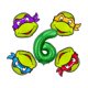 thumbnail image 1 of Juego de globos de tortugas Ninja mutantes para adolescentes, 5 uds., globos con números de cumpleaños, decoración de fiesta para niños, figuras de Anime, modelos de juguetes para niños, regalos, 1 of 2