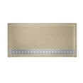 thumbnail image 2 of Swan SB03464.130 Solid Surface Wide Trough Drain Shower Base, 34-in L X 64-in H X 5.33-in H, Ice 34-in L X 64-in H X 5.33-in H Ice, 2 of 7
