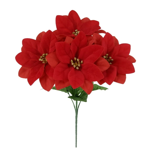 Mainstays Red Poinsettia Pick 2