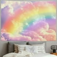 thumbnail image 2 of Creowell  Rainbow Tapestry Pink, Cute Girly Tapestry Wall Hanging Fantasy Fairy Sky Cloud Tapestry for Kids Room Girls Bedroom Toddler Nursery Wall Decor, 2 of 6