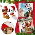 thumbnail image 3 of LanSuare Christmas Stockings with Cute Dog Prints, 16Inch Personalized Christmas Stockings, Hanging Ornaments Candy Gift Bags for Christmas Decorations, 3 of 7
