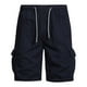 thumbnail image 2 of pstuiky Pantalones cortos para hombre, Pantalones cortos de cintura elástica con cordón y múltiples bolsillos a la moda para hombre Pantalones cortos deportivos para hombre, 2 of 5