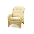 thumbnail image 3 of Jam Lounge ArmChair ECO Natural Rattan Wicker Handmade w/Cream Cushions, Natural, 3 of 5