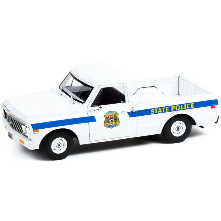1972 シボレー C-10 - デラウェア・ステート・ポリス 1972 Chevrolet C-10 Pickup Truck White with Blue Stripes