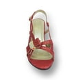 thumbnail image 2 of FLORAL Pixie Women's Wide Width Rhinestone Ornament Heeled Sandals (RED) 7, 2 of 6