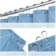 thumbnail image 5 of Small Shower Curtain Ombre Blue Shower Curtain Set with Hooks Water Repellent Modern White Shower Curtain Linen Fabric Shower Curtains for Bathroom Bathtub Hotel, 36x72 inch, Purple Blue, 5 of 6