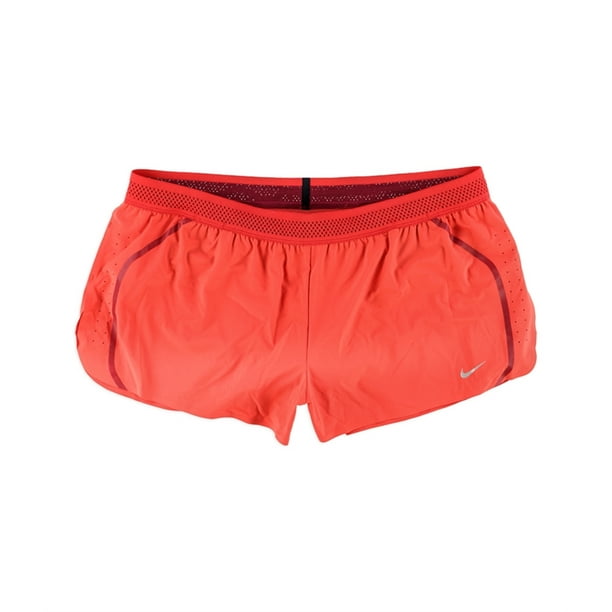 Nike Womens Aeroswift Running Athletic Workout Shorts, Orange, X