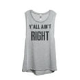thumbnail image 1 of Y'all Ain't Right Women's Fashion Sleeveless Muscle Workout Yoga Tank Top Sport Grey Large, 1 of 3