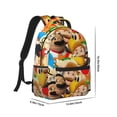 thumbnail image 2 of Lsque Sml Jeffy Pattern Comfortable Student Backpack - Ergonomic Design, Durable, Water-Resistant, Multi-Compartment,Travel, and Outdoor Activities, 2 of 7