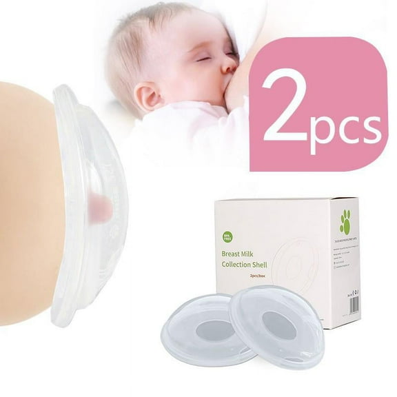 Breast Shells, Milk Saver, Nursing Cups, Food Grade Silicone BPA-Free PP (Set of 2)
