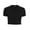 Black1, variant on GigrtiJin Women Trendy Short Sleeve Crop Top High Neck T-shirt Summer Tight Casual Athletic Blouse