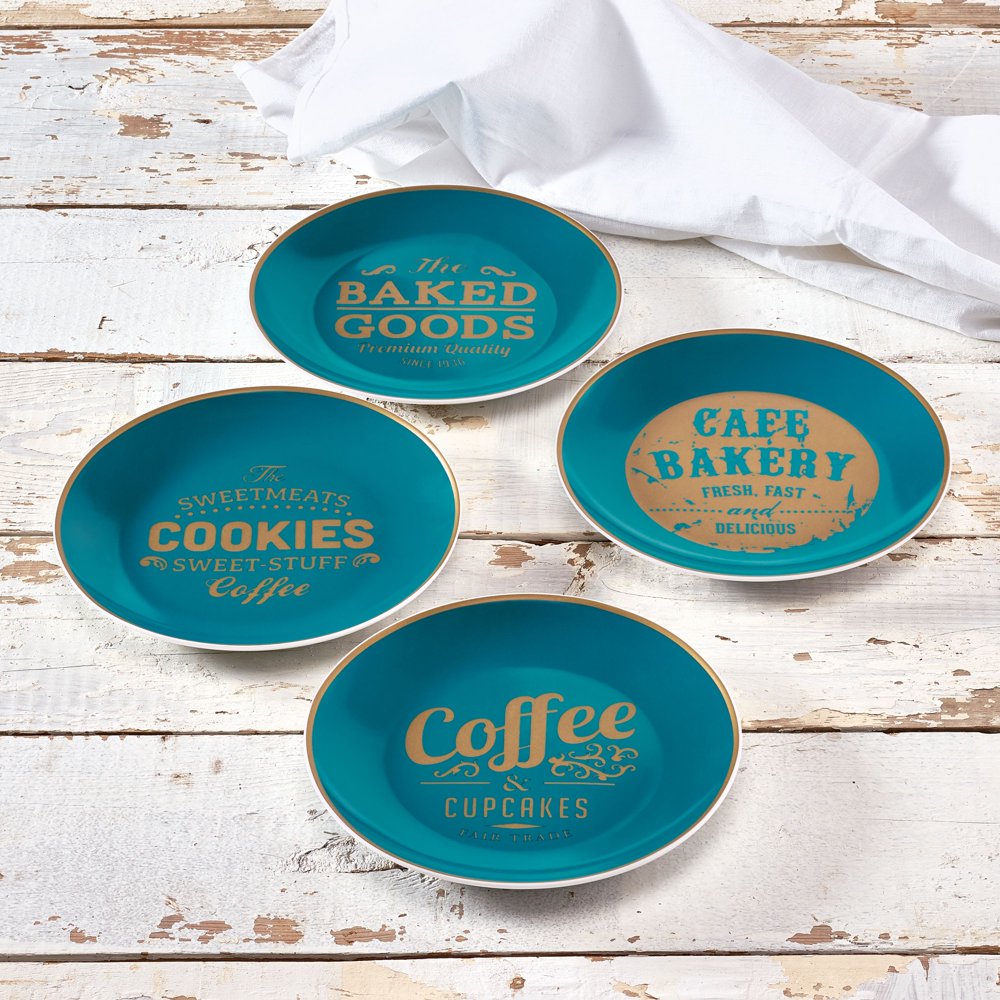 Bakery Collection Porcelain 7.5" Side Plate 4Pack, Walmart Exclusive