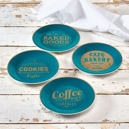 Bakery Collection Porcelain 7.5  Side Plate 4-Pack  Walmart Exclusive