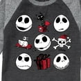 thumbnail image 3 of The Nightmare Before Christmas - Jack Christmas Grid - Toddler And Youth Raglan Graphic T-Shirt, 3 of 4