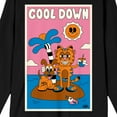 thumbnail image 2 of Garfield Cool Down Crew Neck Long Sleeve Black Adult Tee-3XL, 2 of 4