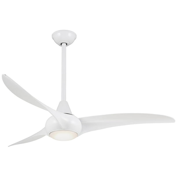 52 Minka Aire Light Wave Modern White, White Ceiling Fan With Light And Remote Control