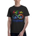 thumbnail image 1 of Autism - Red Instead Infinity - Acceptance Butterfly Men's Basic Short Sleeve T-Shirt Black 3X-Large, 1 of 5