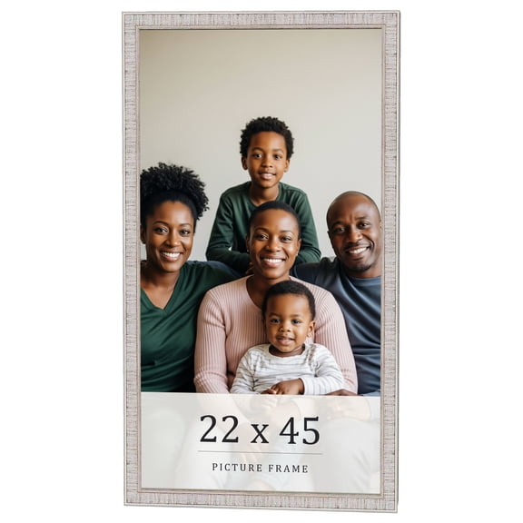 22x45 Frame White Real Wood Picture Frame Width 0.75 inches | Interior Frame Depth 0.5 inches |
