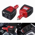 thumbnail image 2 of 150/75W Car Power Inverter DC 12V To AC 220V/110V With USB Ports 2.1/1.5A LED Light, 2 of 5
