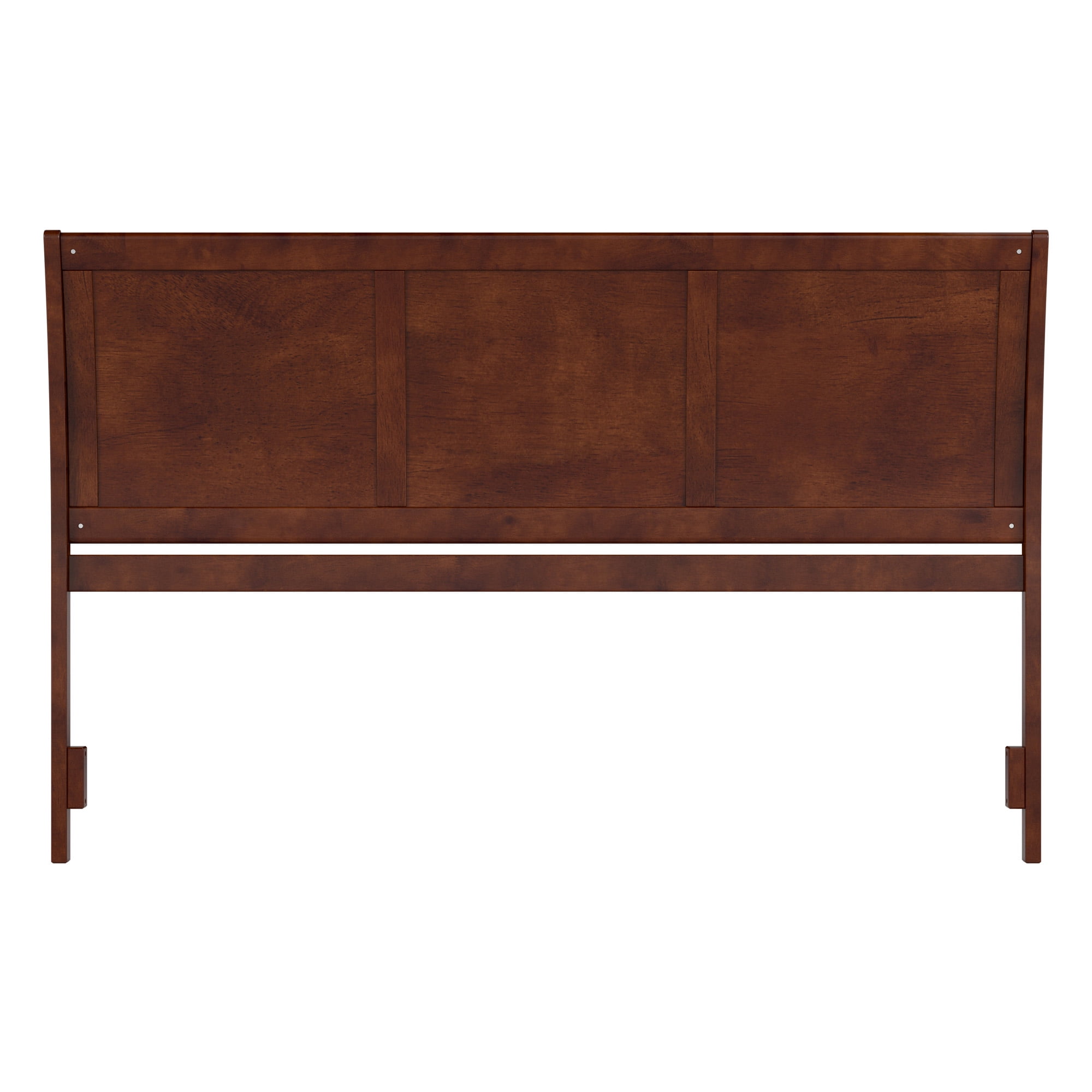 AFI Portland King Sleigh Solid Wood Panel Headboard with Attachable Charger, Walnut