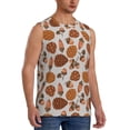 thumbnail image 2 of Fotbe Pinecone Autumn Pattern Men's Camiseta sin Mangas Estampada para Hombres, Playera Casual para Gimnasio, Entrenamiento, Playa-3X-Large, 2 of 7