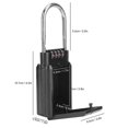 thumbnail image 2 of Outdoor Waterproof Hanging Zinc Alloy Safe Box with Password Lock for Home Factory Black, 2 of 4