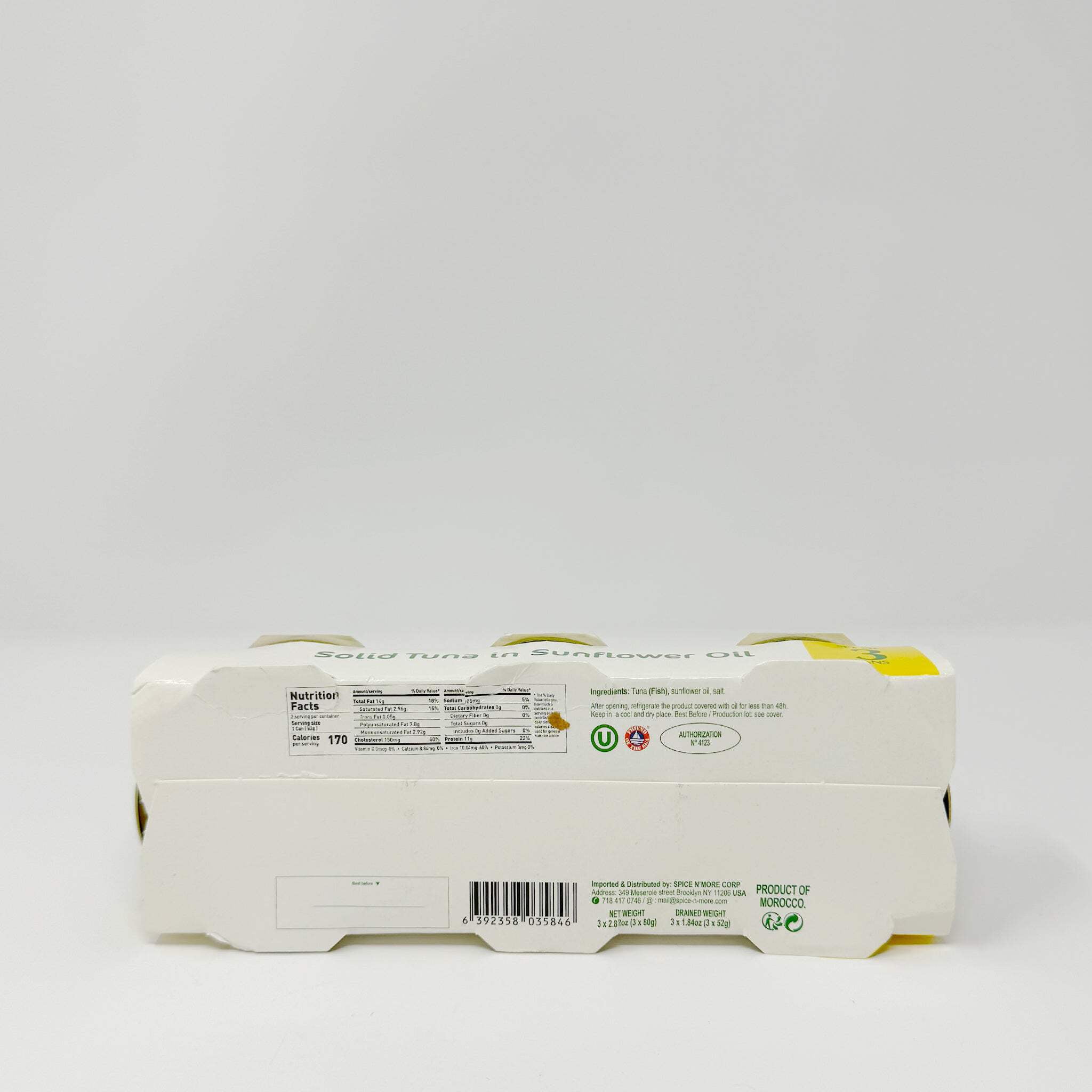Casablanca Moroccan Solid tuna in Sunflower oil 3pack