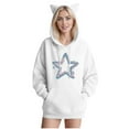 thumbnail image 2 of EchfiProm Sweatshirts for Womens with Pockets White Hooded Hoodies Pullover Comfy Long Sleeve Graphic Ladies Tops, 2 of 4