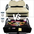 thumbnail image 6 of COEQINE Fold-and-Carry Golf Cart Seat Cover, Bag-Style Handle for Easy Carry, Universal Fit Quilted Padding, 4 Pockets, Fits for EZGO Yamaha Club Car, Vintage Tropical Skeleton Palm Tree, 6 of 8