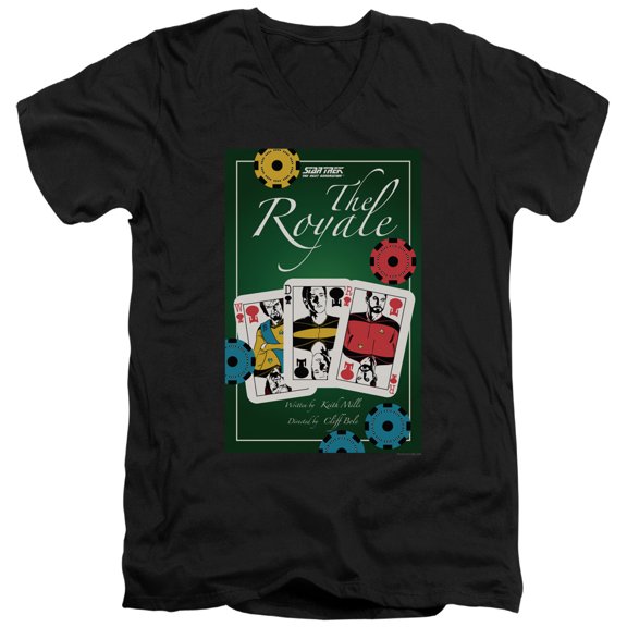 Star Trek - Tng Season 2 Episode 12 - Slim Fit V Neck Shirt - Small