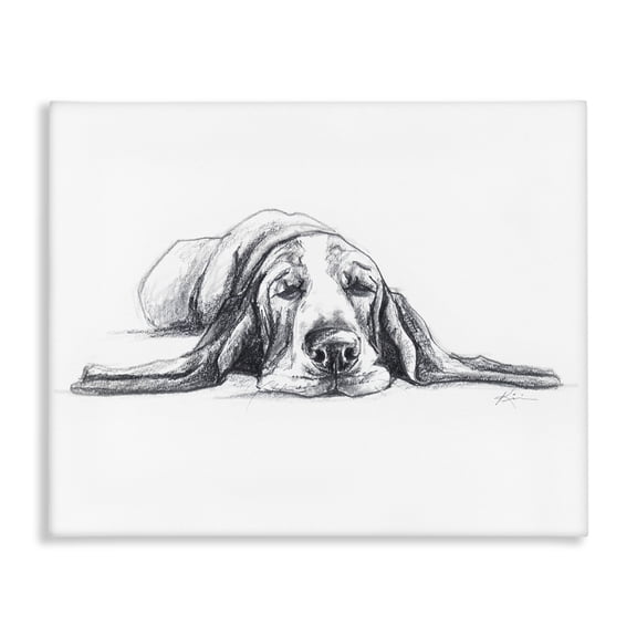 Stupell Industries Shabby Chic Bloodhound Pup Naptime Canvas Art, 20 x 16, by Lindsay Kivi Fine Art
