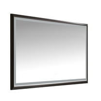 72 x 48 Inch LED Bathroom Mirror with Aluminum Frame, Wall Mounted Vanity Mirror, Anti-Fog, Memory, 3 Colors, Stepless Dimmable
