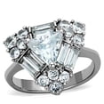 thumbnail image 5 of Women's High Polished Stainless Steel Engagement Ring with 7.7 mm AAA Cubic Zirconia - Size 6, 5 of 5