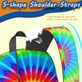 thumbnail image 4 of Red and Green Tie Dye Pattern 17" Waterproof Oxford School Backpacks for Teens, S-Shape Padded Straps, for School, Travel, Hiking, Camping, 4 of 4