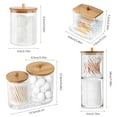 thumbnail image 5 of PENGXIANG Cotton Swab Ball Pad Holder Clear Cotton Ball Swab Holder Cotton Bud Storage Box  Cosmetics Makeup Storage Holder Box Bathroom Containers Organizer, 5 of 5