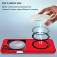 thumbnail image 6 of Dteck for Samsung Galaxy Z Flip 6 Case with Powerful Magnet, Solid Color PC Hard Protective Z Flip 6 Case Compatible with MagSafe Wireless Charger Anti-Scratch Shockproof Phone Case for Galaxy Z FlRed, 6 of 7