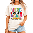 thumbnail image 3 of Godmerch Here We Go Again Funny Teacher Shirt for Women Back to School Welcome Back Cute Sacarsm Classroom Graphic Tee Gift, 3 of 7