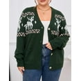thumbnail image 3 of Women's Plus Size Cardigan Long Sleeve Holiday Sweaters Ugly Christmas, 3 of 7