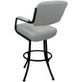 thumbnail image 2 of Tobias Designs 30" Swivel Metal & Fabric Bar Stool in Black and Charcoal, 2 of 2