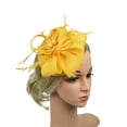 thumbnail image 2 of MESSUEN Tea Party Headband Ladies Hats for Tea Party Fascinator Hats for Women Fascinator Hat Headpiece for Women Womens Tea Party Hat Dress Hat Yellow One Size, 2 of 4
