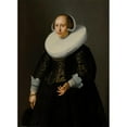 thumbnail image 2 of Nicolaes Eliasz. Pickenoy 18x24 Black Ornate Framed Double Matted Museum Art Print Titled: Portrait of a Lady (1636), 2 of 5