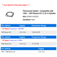 thumbnail image 2 of Thermostat Gasket - Compatible with 1986 - 1989 Nissan D21 2.4L 4-Cylinder 1987 1988, 2 of 2