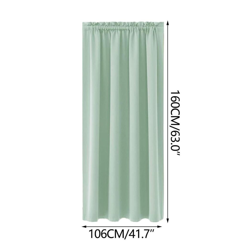 ZhyrZng Blackout Curtains 63 Inch Length, Energy Saving & Noise Reducing Bedroom Curtains, Rod Pocket Room Darkening Drapes for Bedroom Living Room,Set of 2 Curtain Panels(Green)