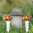 thumbnail image 6 of Weather Cemetery Vases Flower Arrangement Holders Shatterproof Construction For Gardens Yard Memorials 2 Pack, 6 of 9