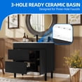 thumbnail image 5 of Dextrus 37" Bathroom Vanity with Top Sink, Modern Free Standing Bathroom Storage Cabinet with Soft Close Door, Black, 5 of 9